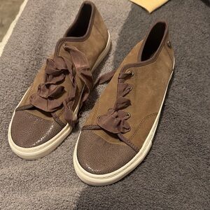 Isaac Mizrahi Brown and Tan Men's Sneakers